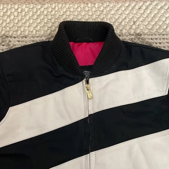 PRSVR Uptown Flight Suit Bomber Jacket w/ Cross Body Leather Stripes - Picture 5 of 9